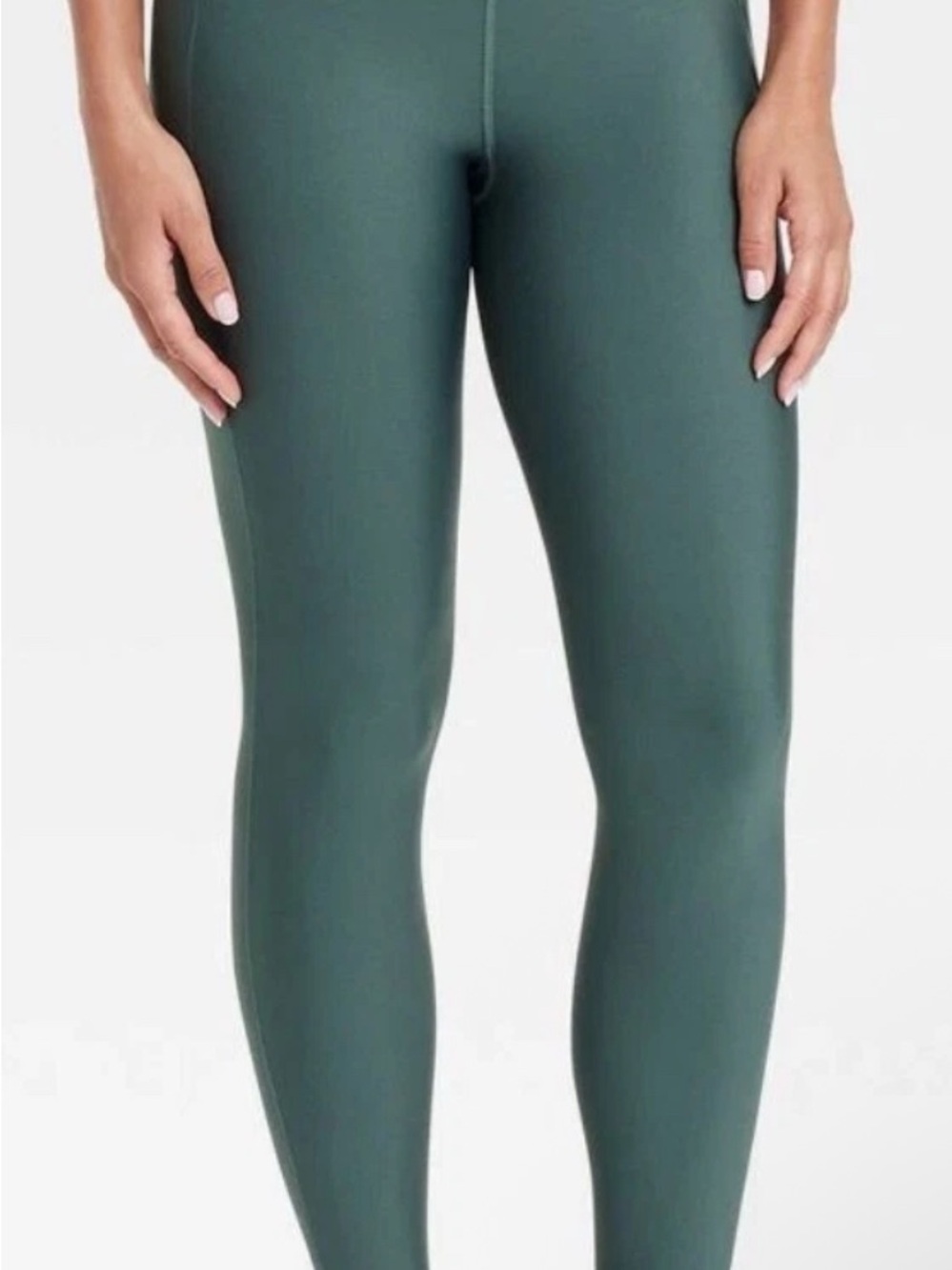All in Motion - dark green - high rise pocketed - 7/8 length leggings